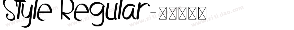 Style Regular字体转换